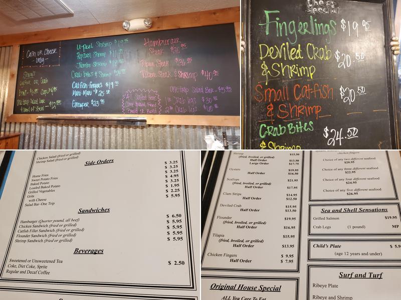 Canoochee Catfish Menu
