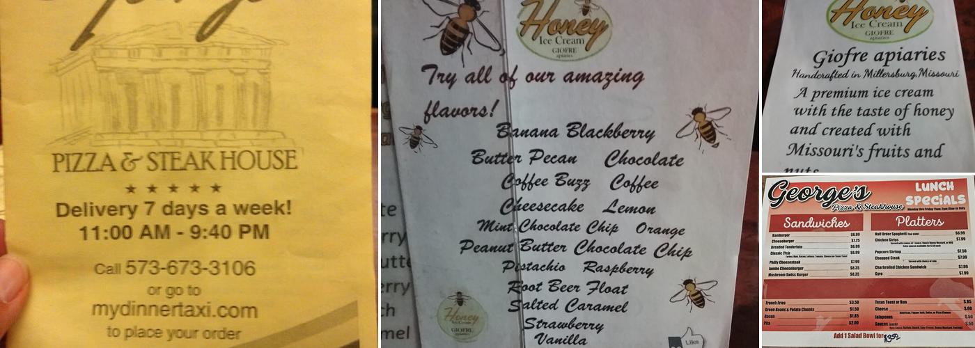 George’s Pizza and Steak Menu