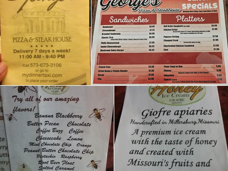 George’s Pizza and Steak Menu