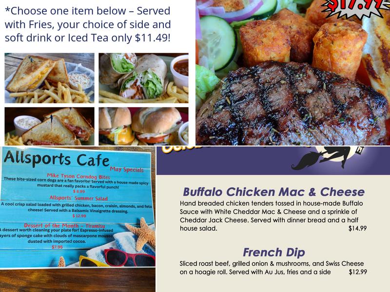 AllSports Cafe Roanoke Menu