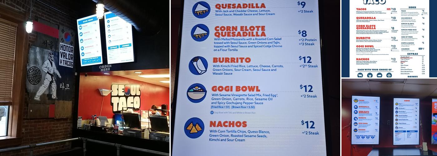 Seoul Taco Menu