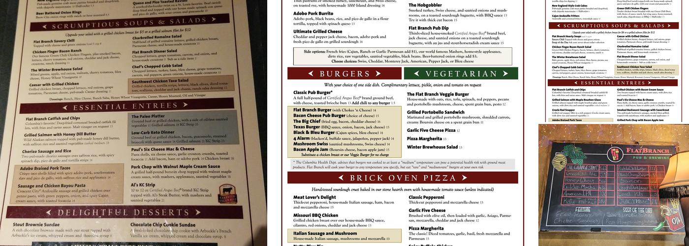 Flat Branch Pub & Brewing Menu