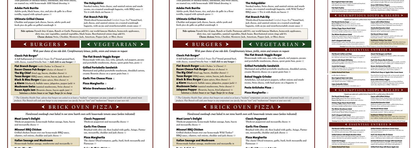 Flat Branch Pub & Brewing Menu