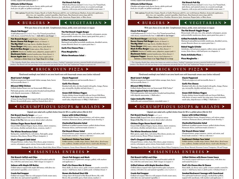 Flat Branch Pub & Brewing Menu