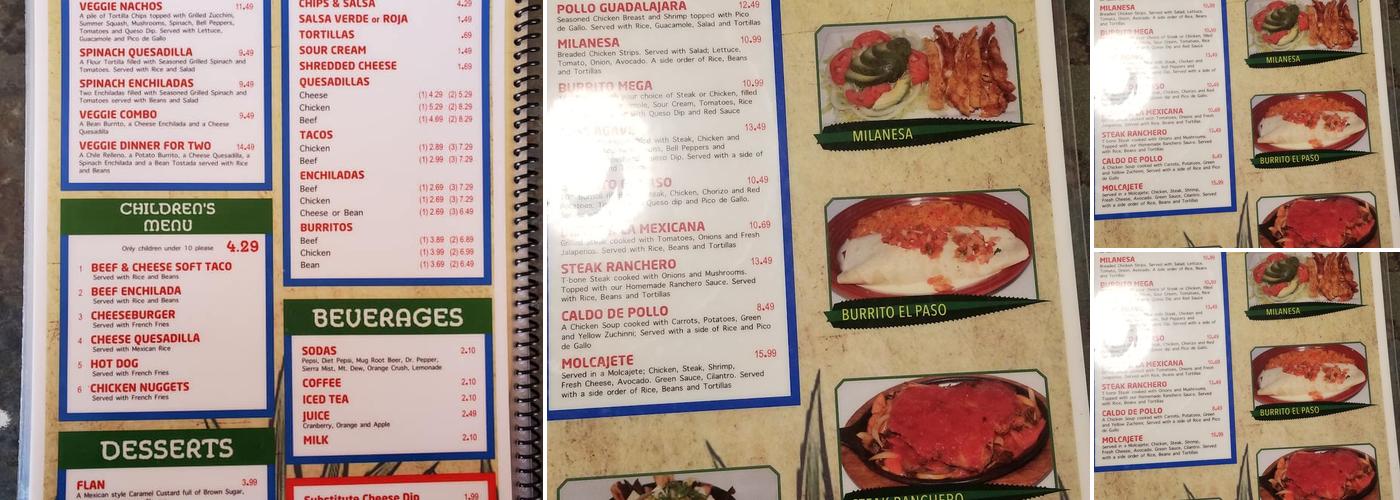 Agave Menu