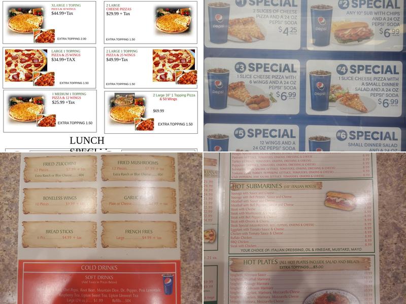 Famous Palermo's Pizza Menu