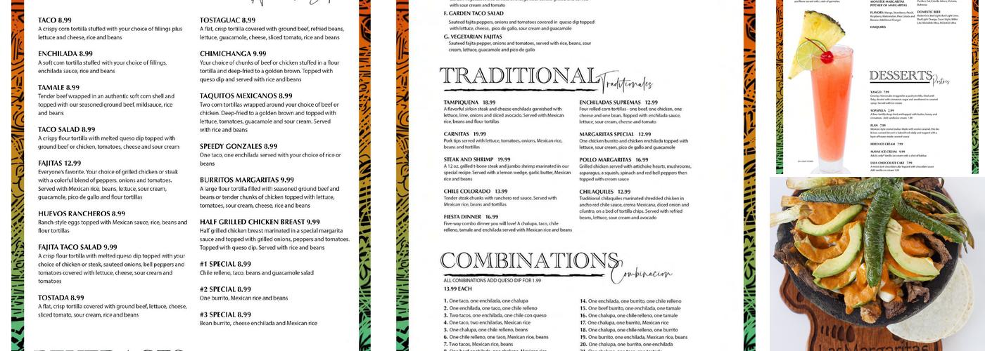 Las Margaritas Menu