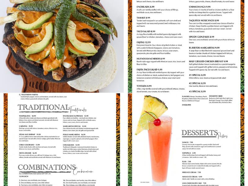 Las Margaritas Menu
