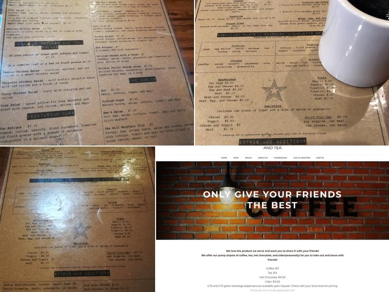 Mill Mountain Coffee & Tea Menu