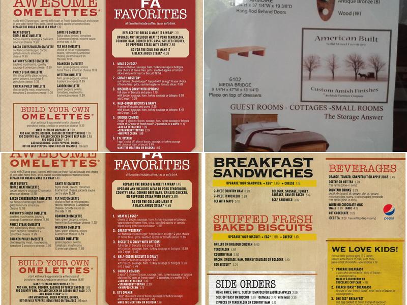 Famous Anthony's SW Plaza Menu