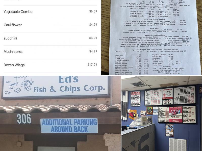 Ed's Fish & Chips Menu
