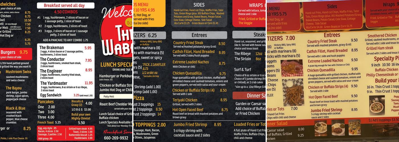 The Wabash Menu