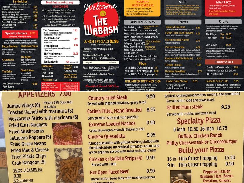 The Wabash Menu