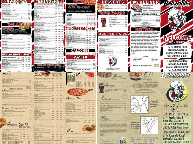 Bellacino's Pizza & Grinders Menu