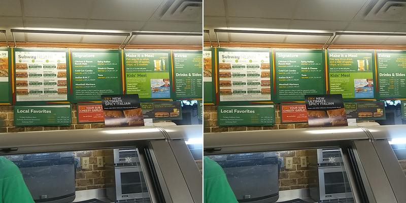 Subway Menu