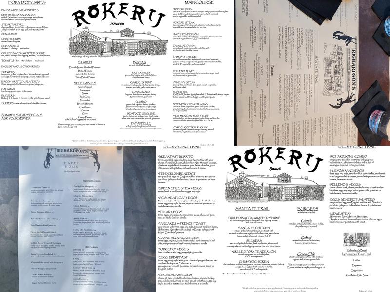 Richardson's Restaurant Menu