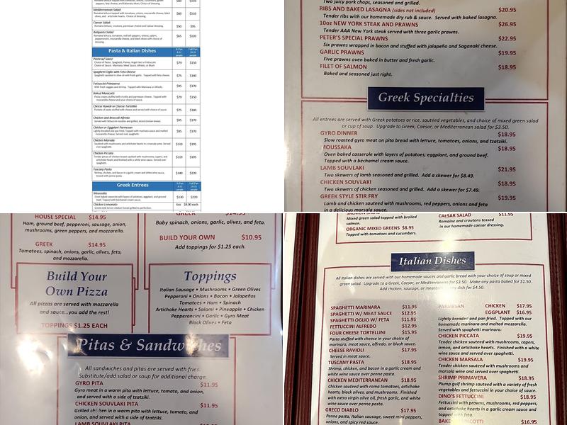Dino's Greek & Italian Grill Menu