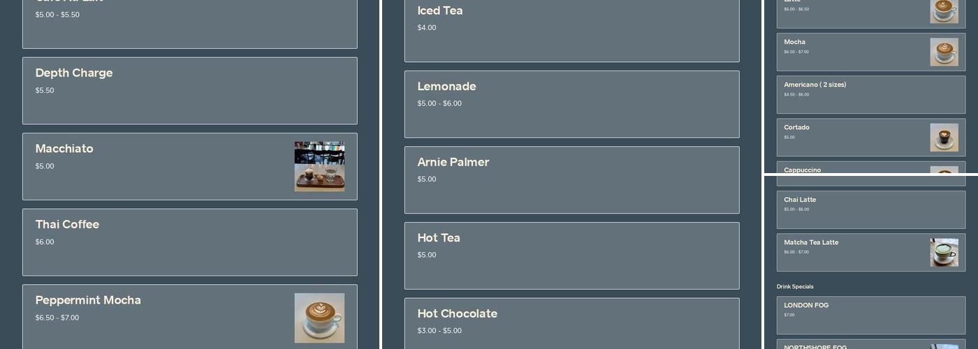 Fireroast Coffee Menu