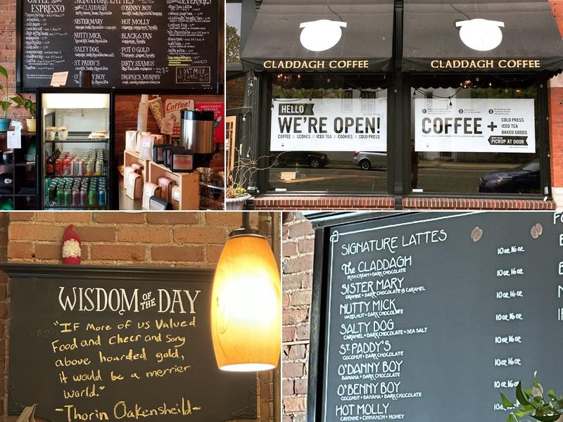 Claddagh Coffee Menu