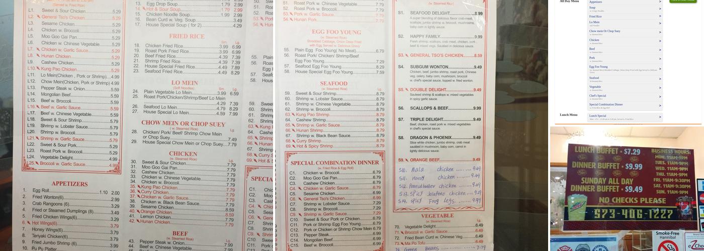 Royal Garden Buffet Menu