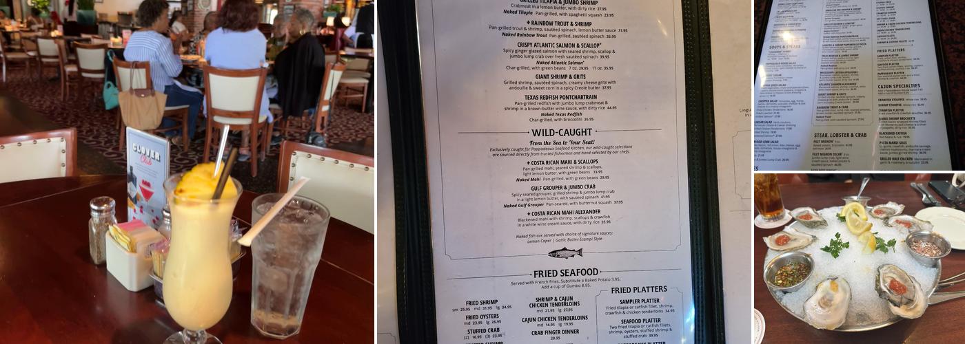 Pappadeaux Seafood Kitchen Menu
