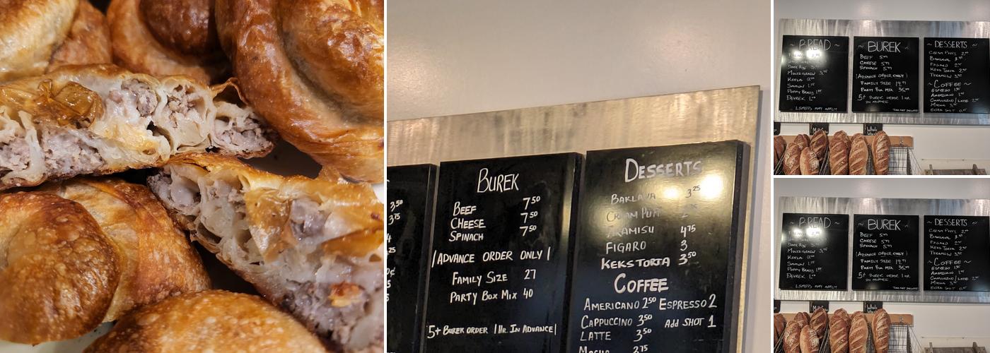 Balkan Bakery Menu