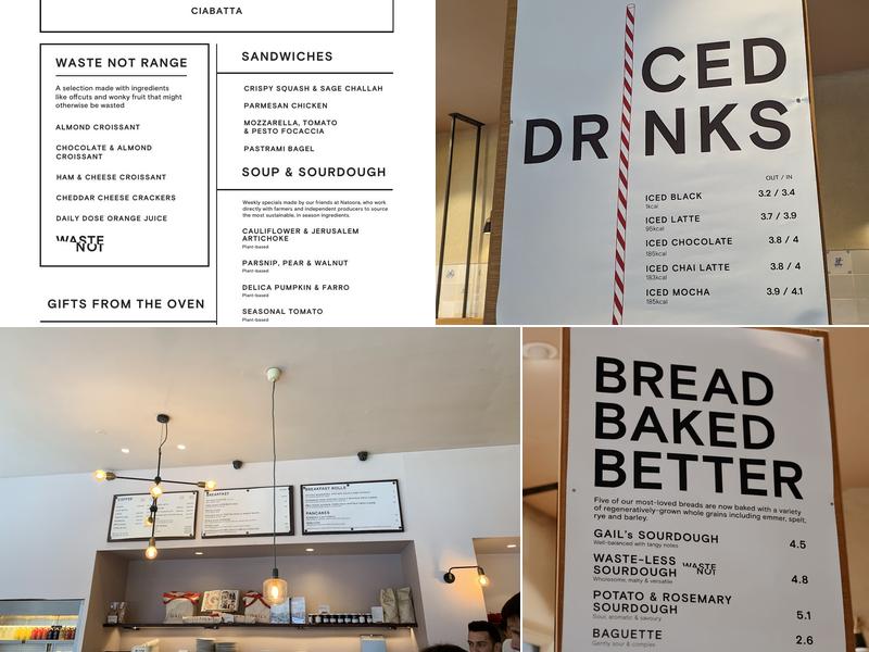 GAIL's Bakery Queen's Park Menu