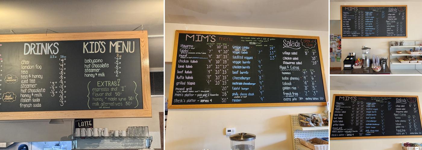 Mim's Cafe Menu