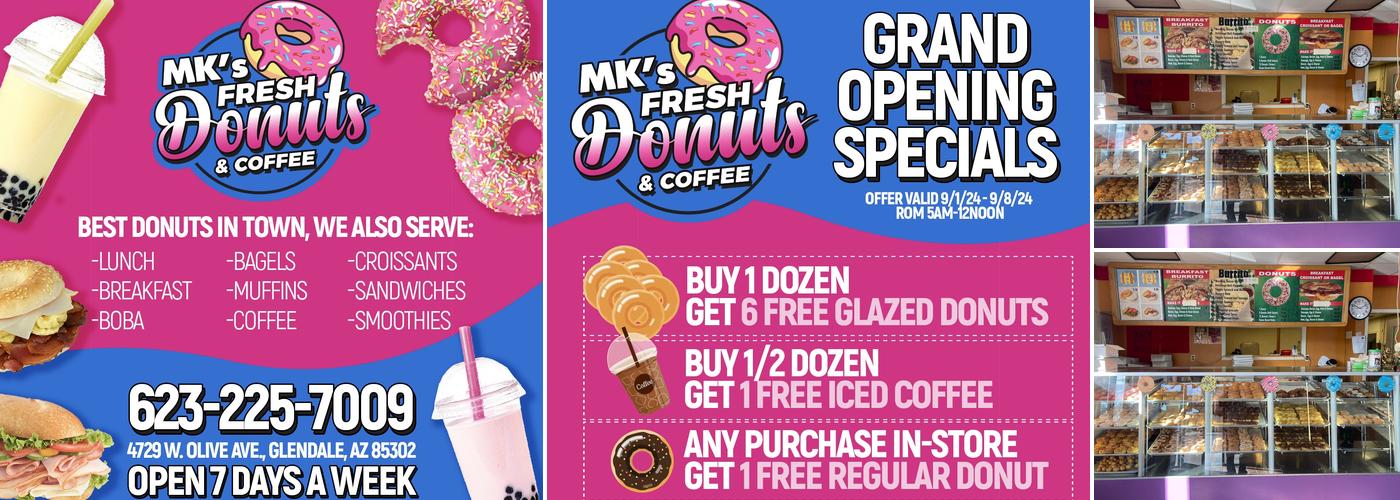 MK’s Fresh Donuts & Coffee Menu