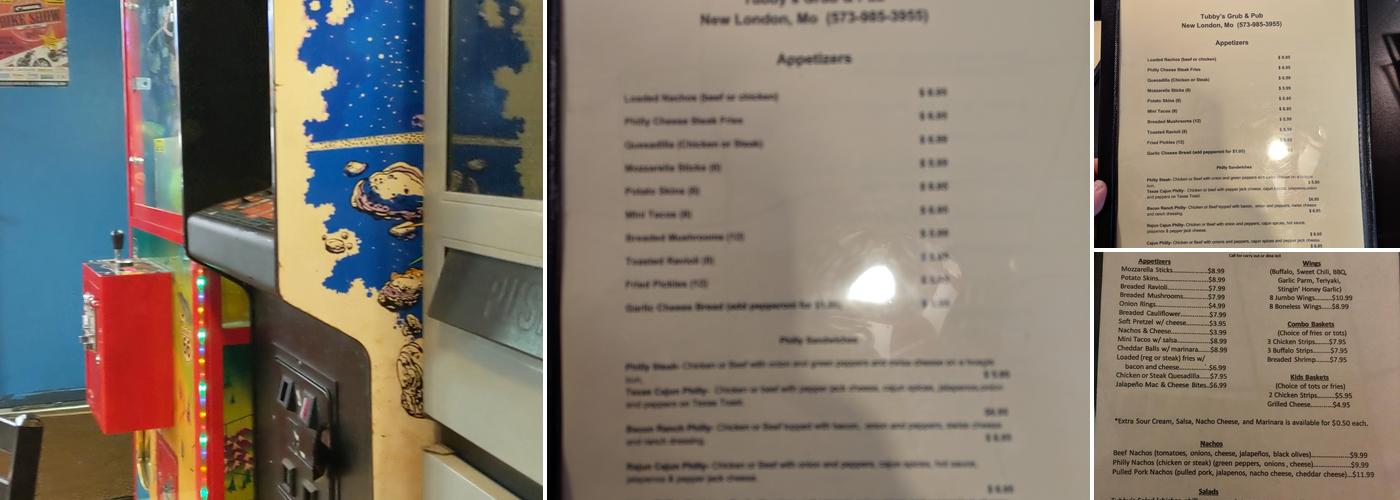 Tubby's Grub And Pub Menu