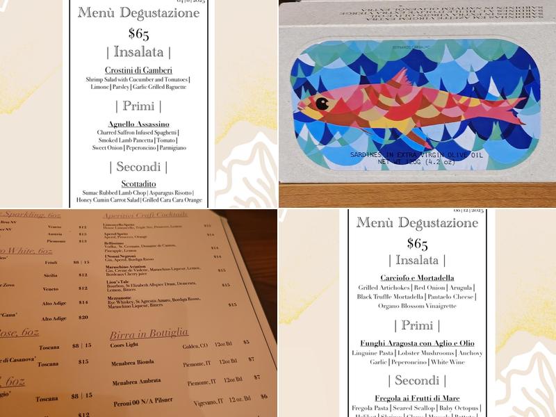 Osteria I Nonni Menu