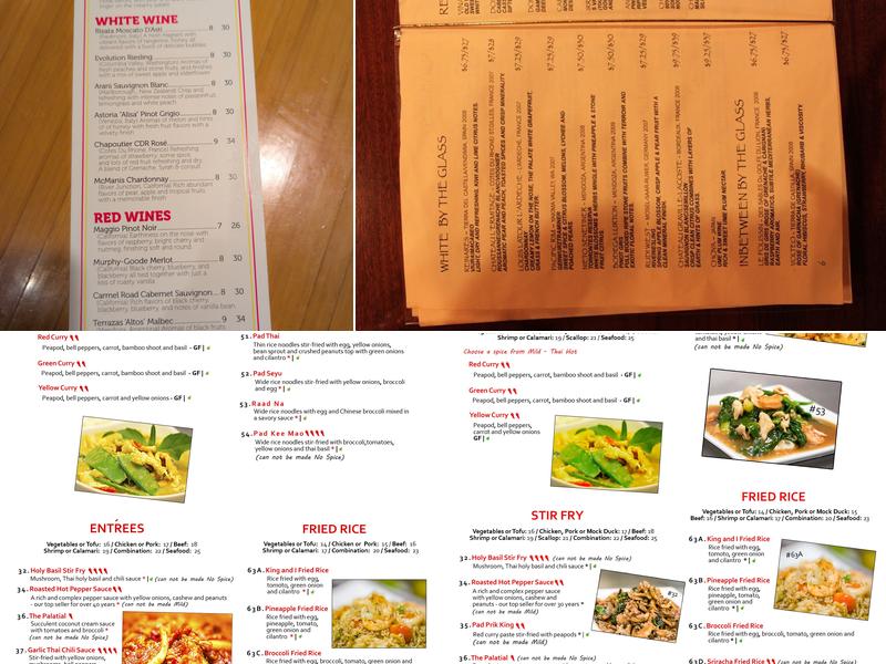 King and I Thai Menu