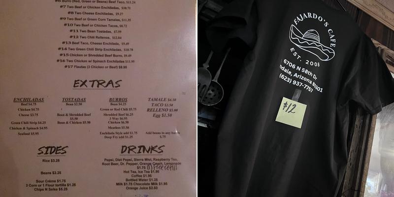 Fajardo's Café LLC Menu