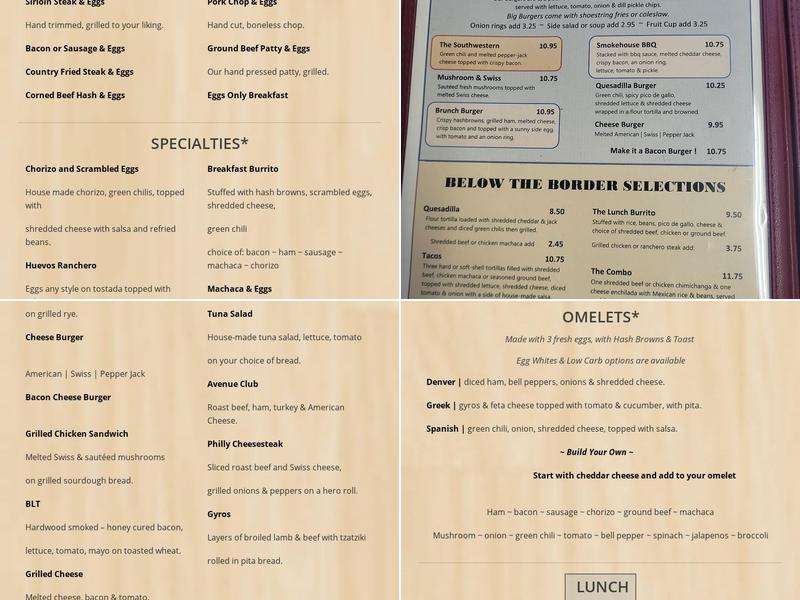 51st Avenue Cafe Menu