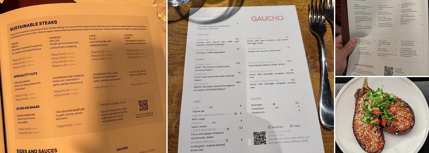 Gaucho Piccadilly Menu