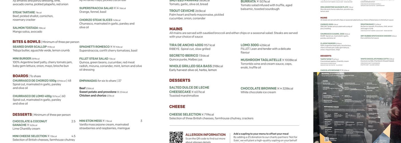 Gaucho Tower Bridge Menu