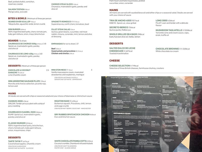 Gaucho Tower Bridge Menu