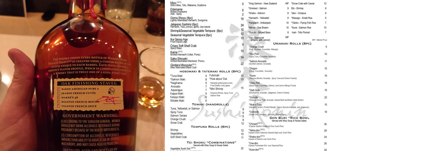 Sushi Ronin Denver - Sushi and Sake Bar Menu