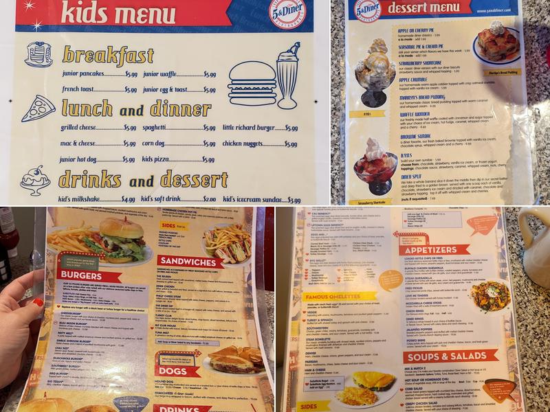 5 & Diner Menu