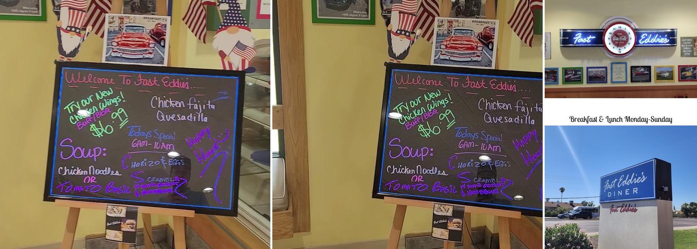 Fast Eddie's Diner Menu