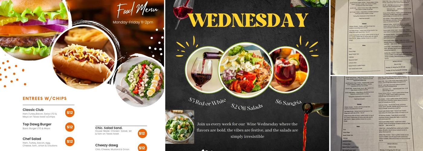 Top Dawgs Pub & Deli Menu