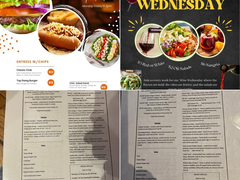 Top Dawgs Pub & Deli Menu