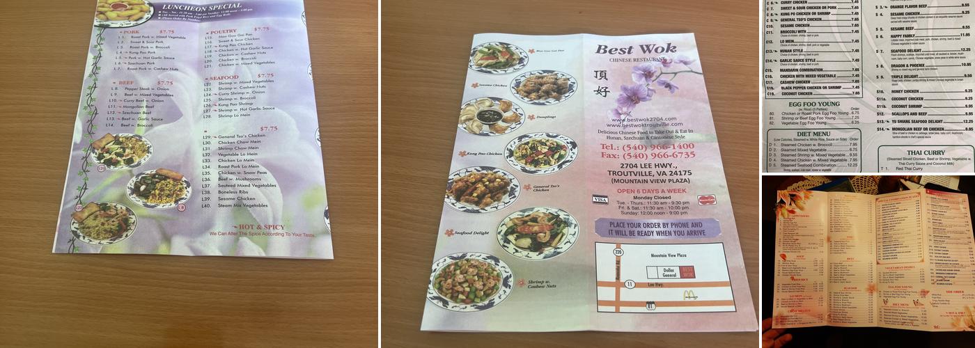 Best Wok Menu