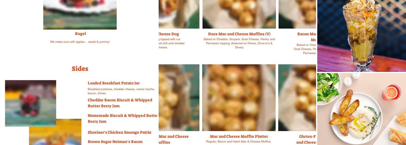 The Duce Menu