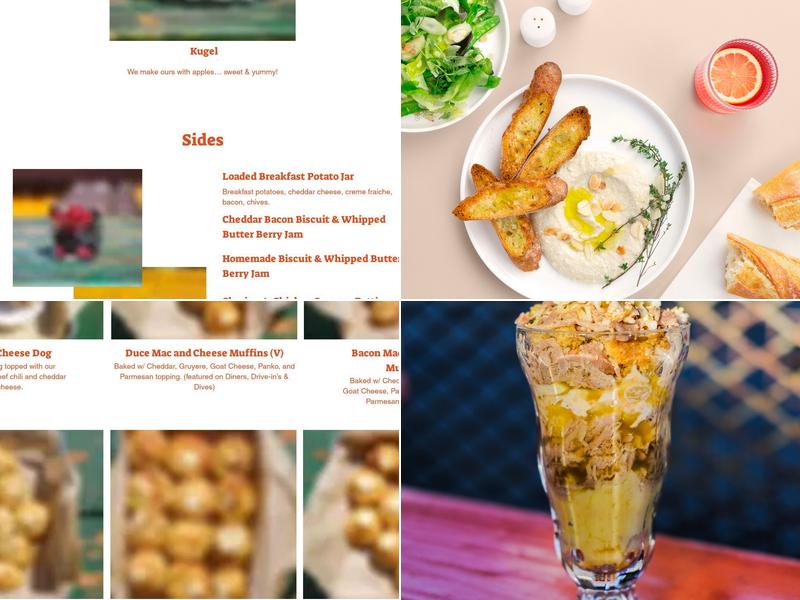 The Duce Menu