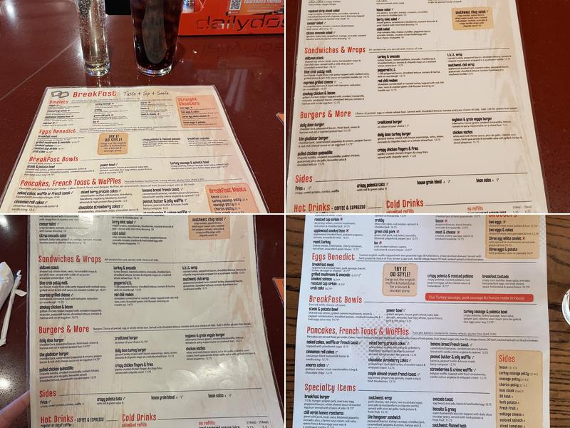 Daily Dose Old Town Bar & Grill Menu