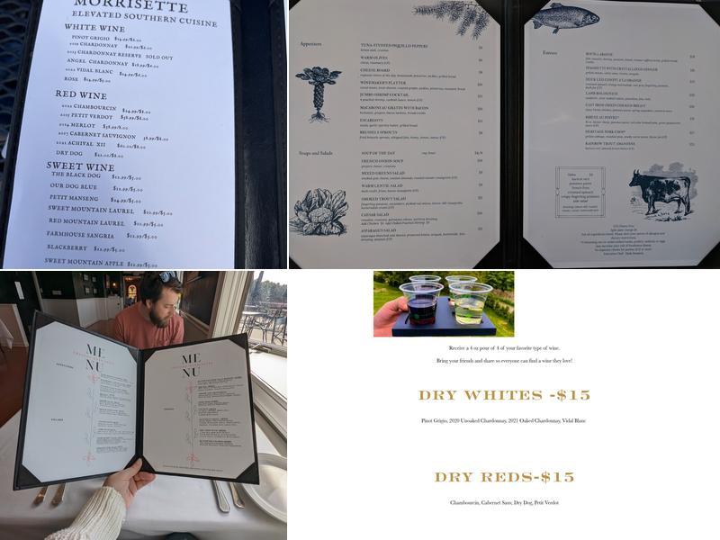 Chateau Morrisette Restaurant Menu