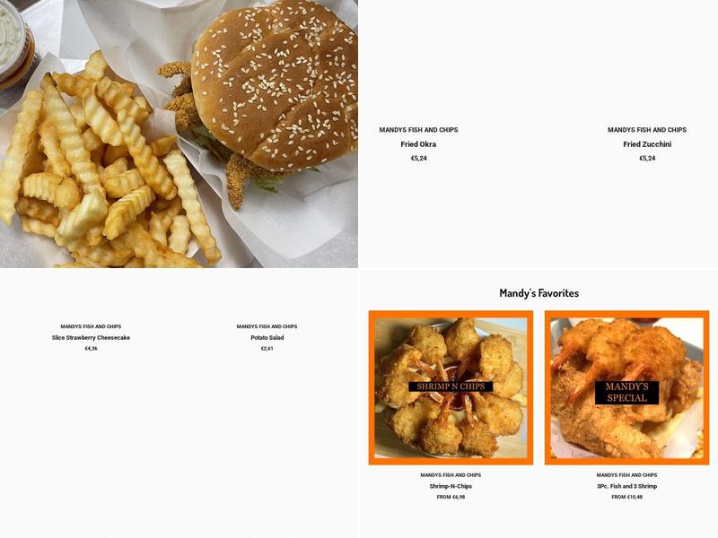 Mandy's Fish & Chips Menu