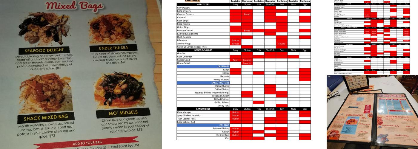 Angry Crab Shack Menu