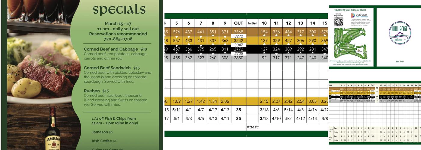 Willis Case Bar & Grill Menu
